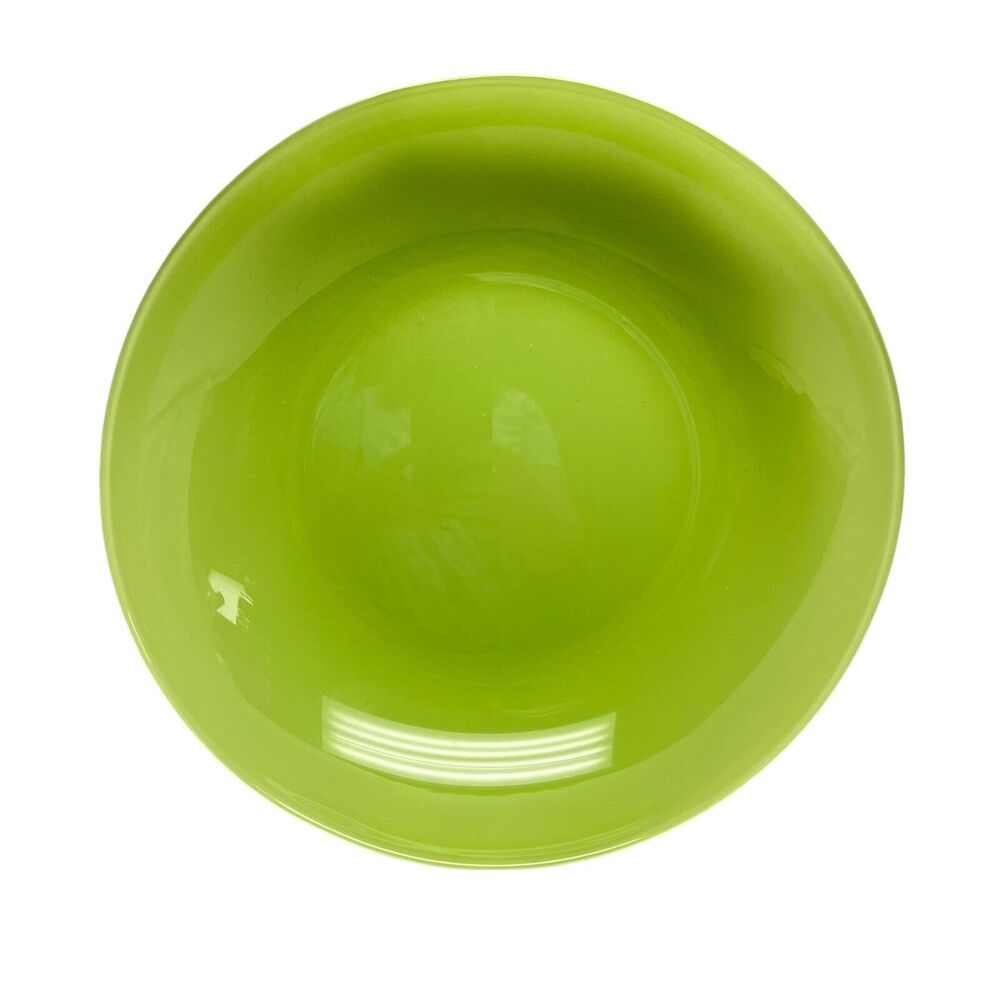 Vintage Jadeite Serving Bowl Plate Jade Green Opaque Milk Glass Unbranded 10"